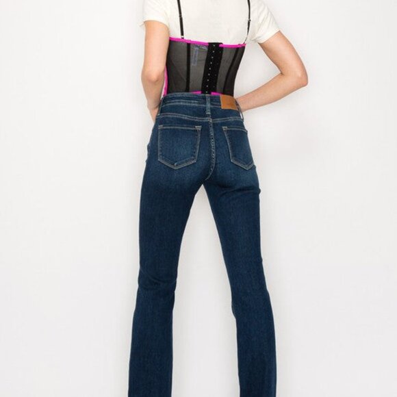 Sz 11 Artemis Vintage High Rise Skinny Bootcut Jeans - Dark Wash - Picture 2 of 3